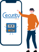 Person wishing to contact Cecurity via their smartphone